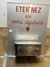 N.1 / Ancienne Plaque murale ETEIGNEZ VOTRE CIGARETTE SVP avec cendrier inox