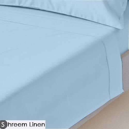 Waterbed Sheets King King Attached Light Blue Solid Fabric Egyptian Cotton eBay