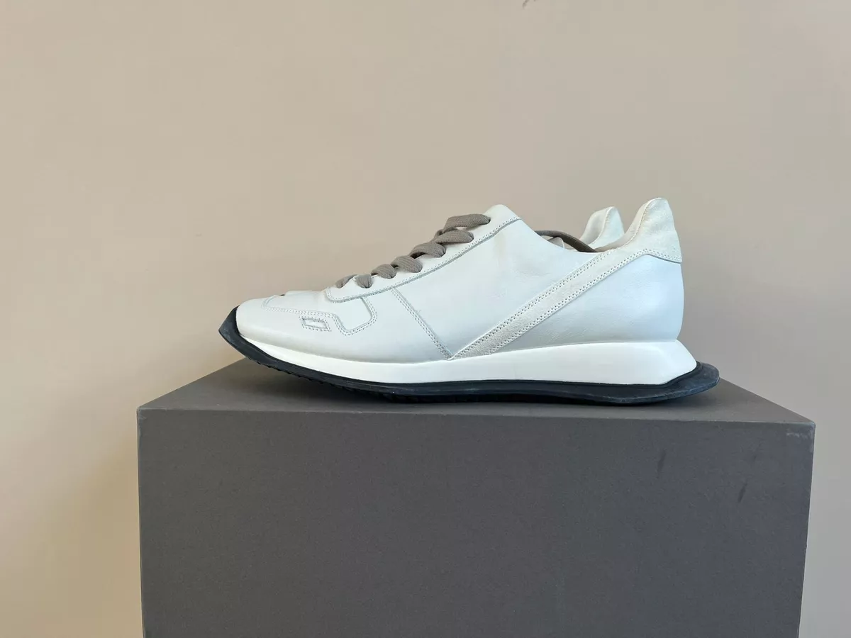 Rick Owens , SS20 Runner Lace Up Sneaker in Chalk White , BNIB 39