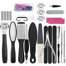 27PCS Pedicure  Manicure Foot Care Kit   Stainless Steel Tools for Callus Remov