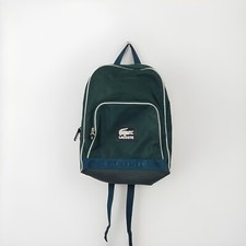 Lacoste Sport Vintage Forest Green Nylon Backpack Y2K very rare (hard to find )