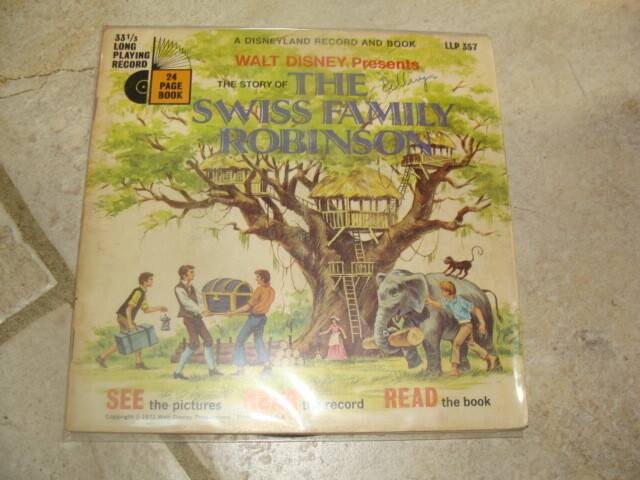 VINYL DISNEYLAND RECORD BOOK WALT DISNEY SWISS FAMILY ROBINSON 7" - 33 ...
