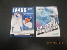 MOOKIE BETTS 2022 PANINI ABSOLUTE ICONS & BY STORM INSERT CARDS #I-4, #BYS-4