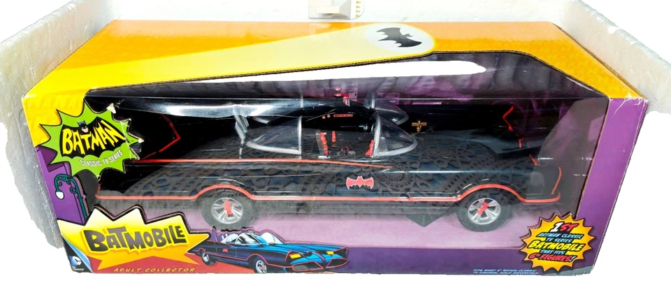 2013 Mattel DC 🦇 BATMAN Classic 1966 TV Series 45cm LARGE Plastic BATMOBILE - Image 4 of 4