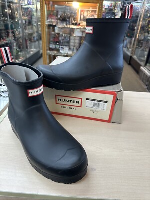 HUNTER ORIGINAL PLAY Women's Black Rain Boots (US 11/ UK 9/ EU 43