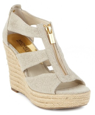 michael kors damita wedge pale gold