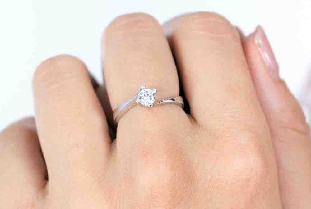 Anello Solitario Donna Tresor 1934 - Argento Sterling 925 Con Zirconia, Rhodiniato