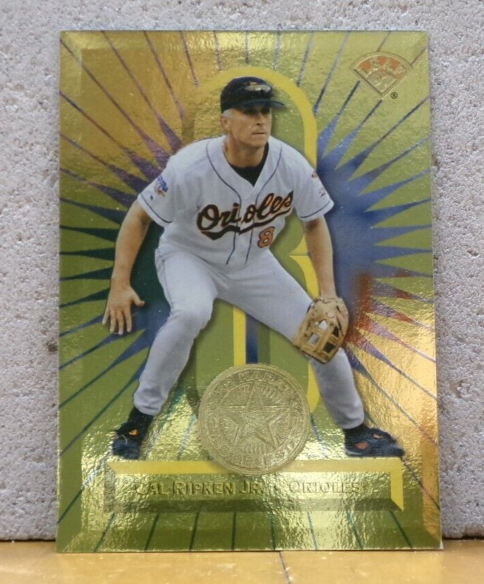 BASEBALL CARD CAL RIPKEN, JR. BALTIMORE ORIOLES 22 KT GOLD LEAF