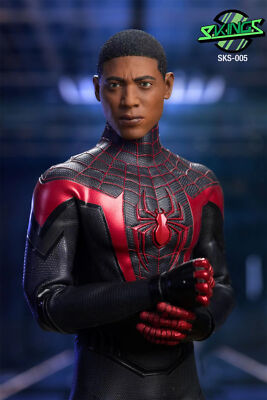 SOOSOOTOYS SKS-005 1/6 Miles Morales Real Head Carved DIY 12'' Action Figure