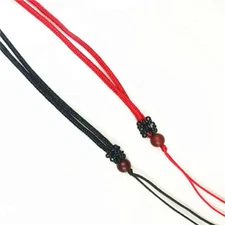 10 pcs JADE string cord For Pendant Buddhist Round wood beads Loose rope