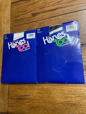 Lot of 2 Hanes Too  Style 137  117 White  Black Pantyhose - Size CD - NOS