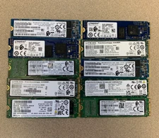 LOT OF 10 - Mixed Brand 128GB M.2 SATA Internal Solid State Drives SSDs