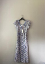 LoveShackFancy Sashi Dress Nightgown - Frosted Shores - Size Small - NWT