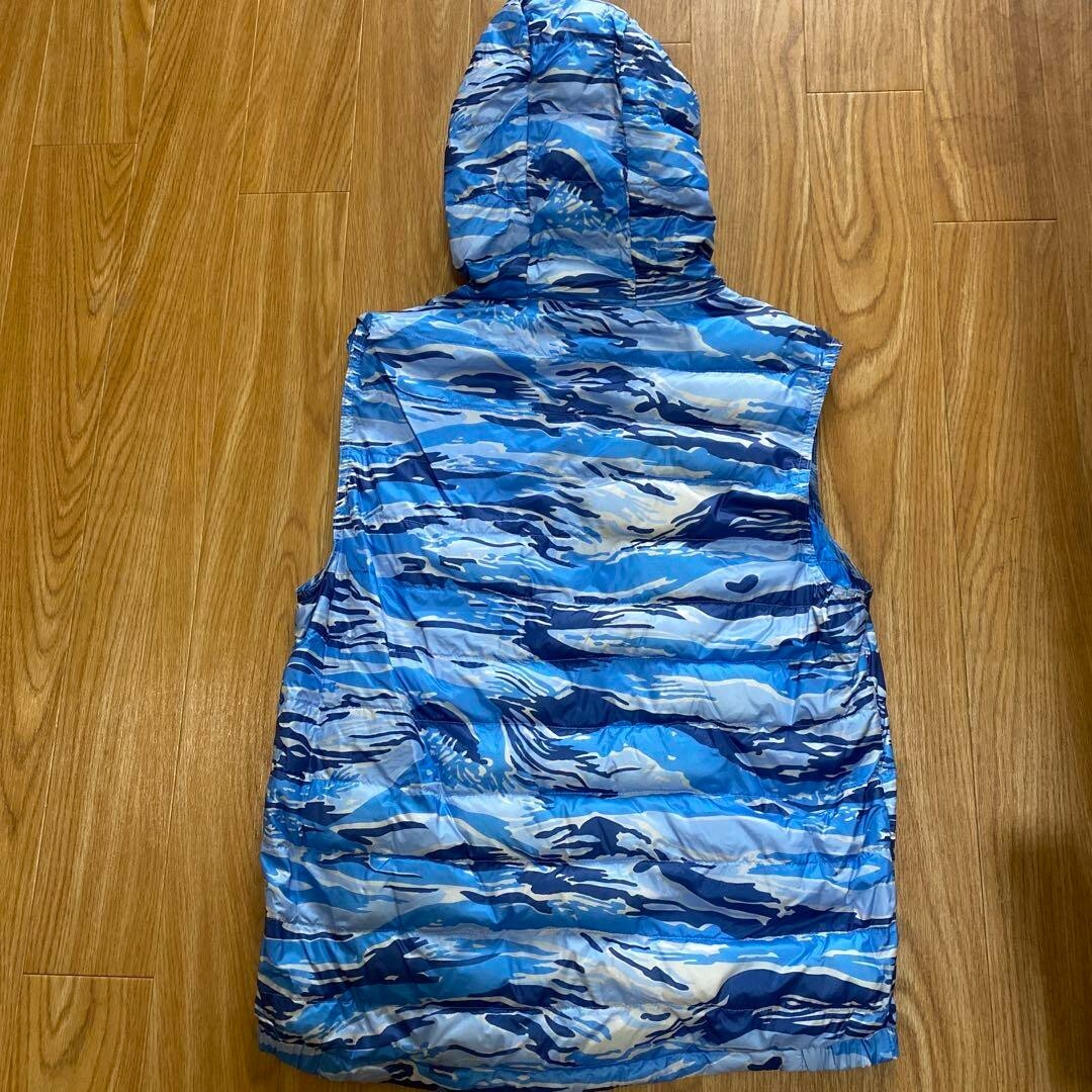 MONCLER PATRICK GILET Down Vest Camouflage Blue Men's Size 1 From