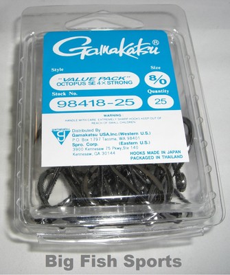 gama_katsuo GAMAKATSU #984 4X STRONG OCTOPUS SE HOOKS Value Pack 8/0