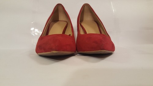 Sexy Zara Trafaluc Hot Pink Red Suede High Heel Shoes Pump Size 37 Made in Italy - Picture 6 of 11
