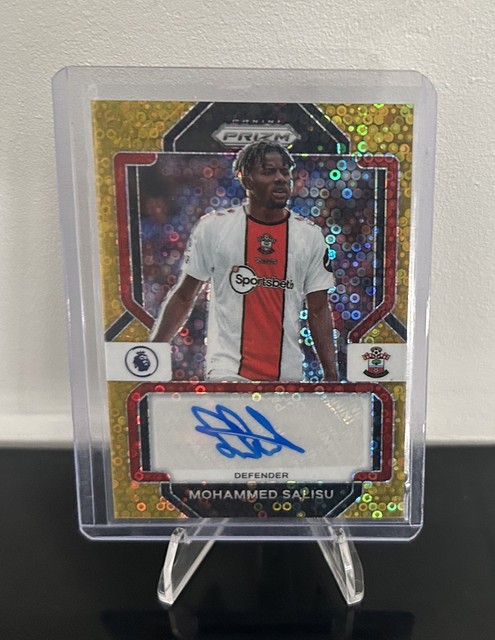 2022-23 Panini Prizm Mohammed Salisu Auto /10 Gold Breakaway Southampton