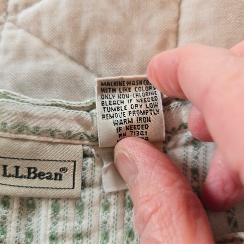 Camisón vintage LL Bean Dobby franela pintuck M Cottagecore Prairie Country - Imagen 8 de 13