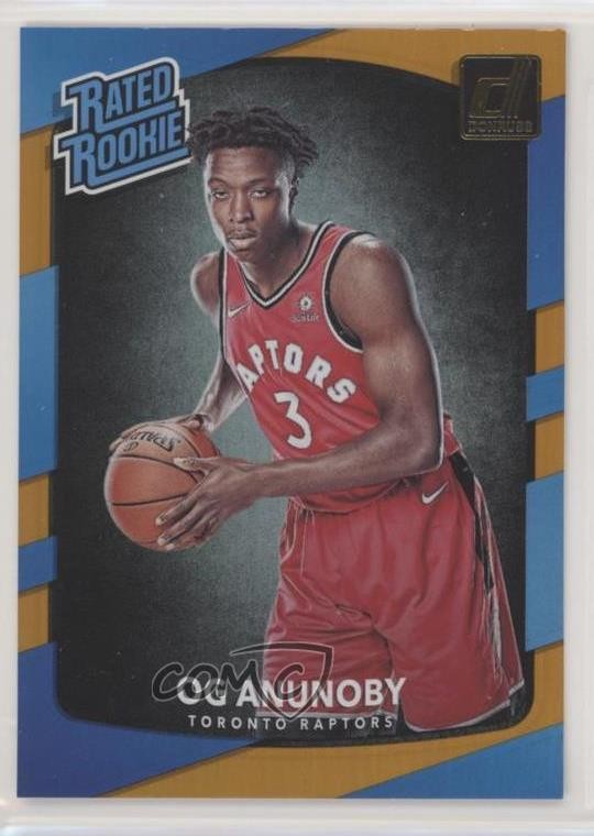2017-18 Panini Donruss Rated Rookies Holo Orange Laser OG Anunoby #178 05by