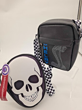 Bolso Bandolera Calavera y Monedero Cobra Conjunto Gótico Punk Halloween Nuevo 2 Piezas