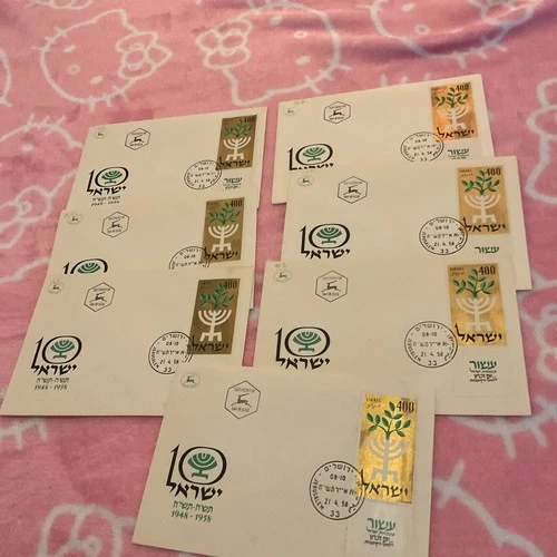 Israel-(-1958-)-Sc.# 142-MEMORIAL DAY-lot of 7-FDC’s-#8