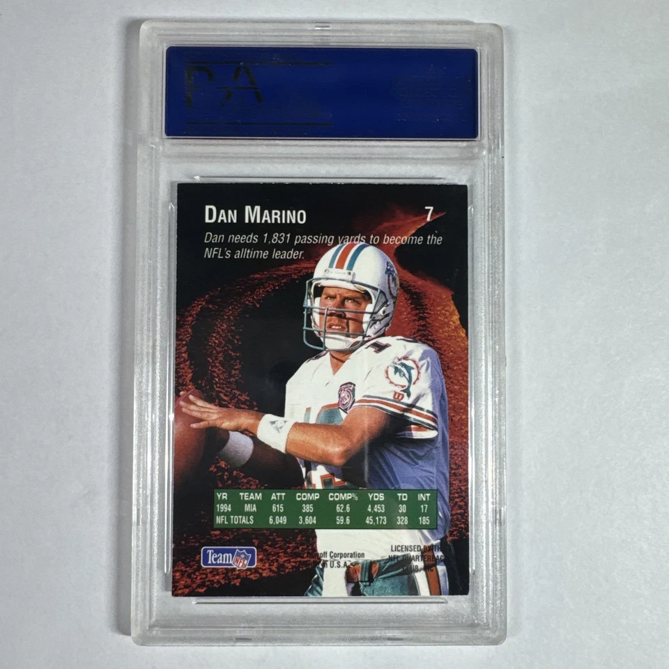 1995 Playoff Prime Дэн Марино Pigskin Preview PSA NM-MT 8 - Изображение 2 из 2