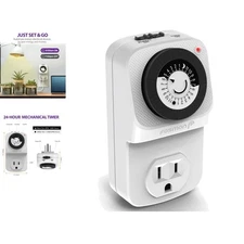 Certified 24-Hour Programmable Outlet Timer with Custom Countdown Settings