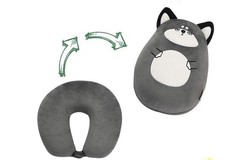 Kids Travel Pillow - 2-in-1 Deformable Kids Neck Pillow for Traveling Soft U-...
