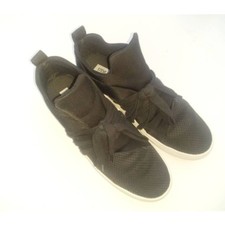 Steve Madden Womens Lancer Sneakers Shoes Black White Low Top Lace Up Mesh 8.5 M
