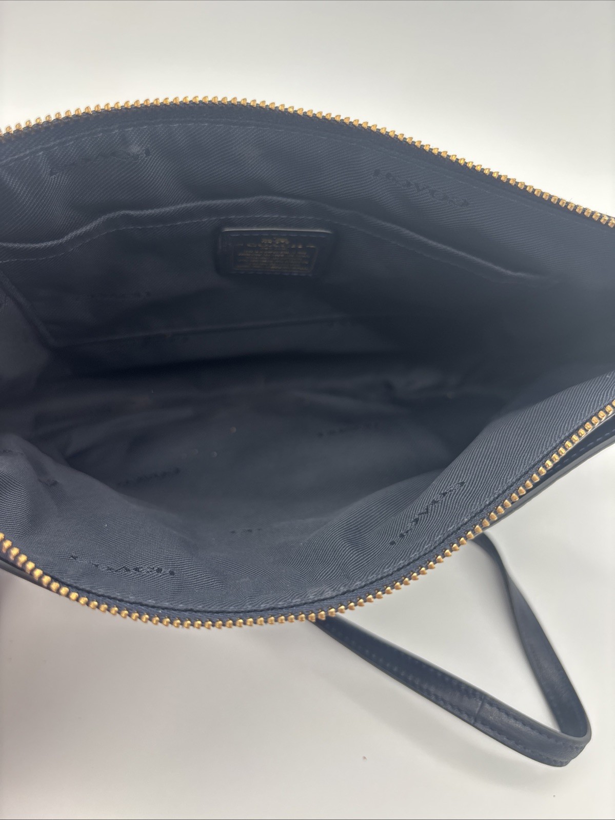 EUC Coach Two Tone Blue Python Embossed Leather C… - image 5