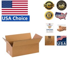 25-Pack 12x6x4 Corrugated Shipping Boxes - Reusable, Space-Saving  USA Made