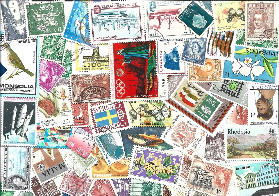 BULK MIX 1,000+ WORLD STAMPS OFF PAPER - FREE POST IN AUSTRALIA - image 3 of 4