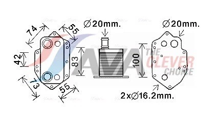 OIL COOLER ENGINE OIL BW3554 FOR BMW 6/E0/E1/X/SAC/E71/E72/Convertible/E4/E3 - Image 2 of 4