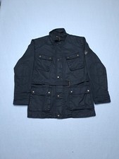 MIL‐TEC Herren Militärjacke Multitaschenverschluss mit Gürtel Gr. S schwarz
