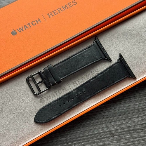 Apple Watch Hermes Leather Band Black 41mm Compatible – No Box – Rare Size Used - 第 1/12 張圖片
