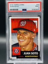 2018 Topps Living #43 Juan Soto Rookie Card RC Graded PSA 9 Mint. rookie card picture