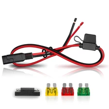 SAE Connector Extension Cable – 14 AWG, 2 Feet, 20 Amp Fuse, Heavy Duty Automoti