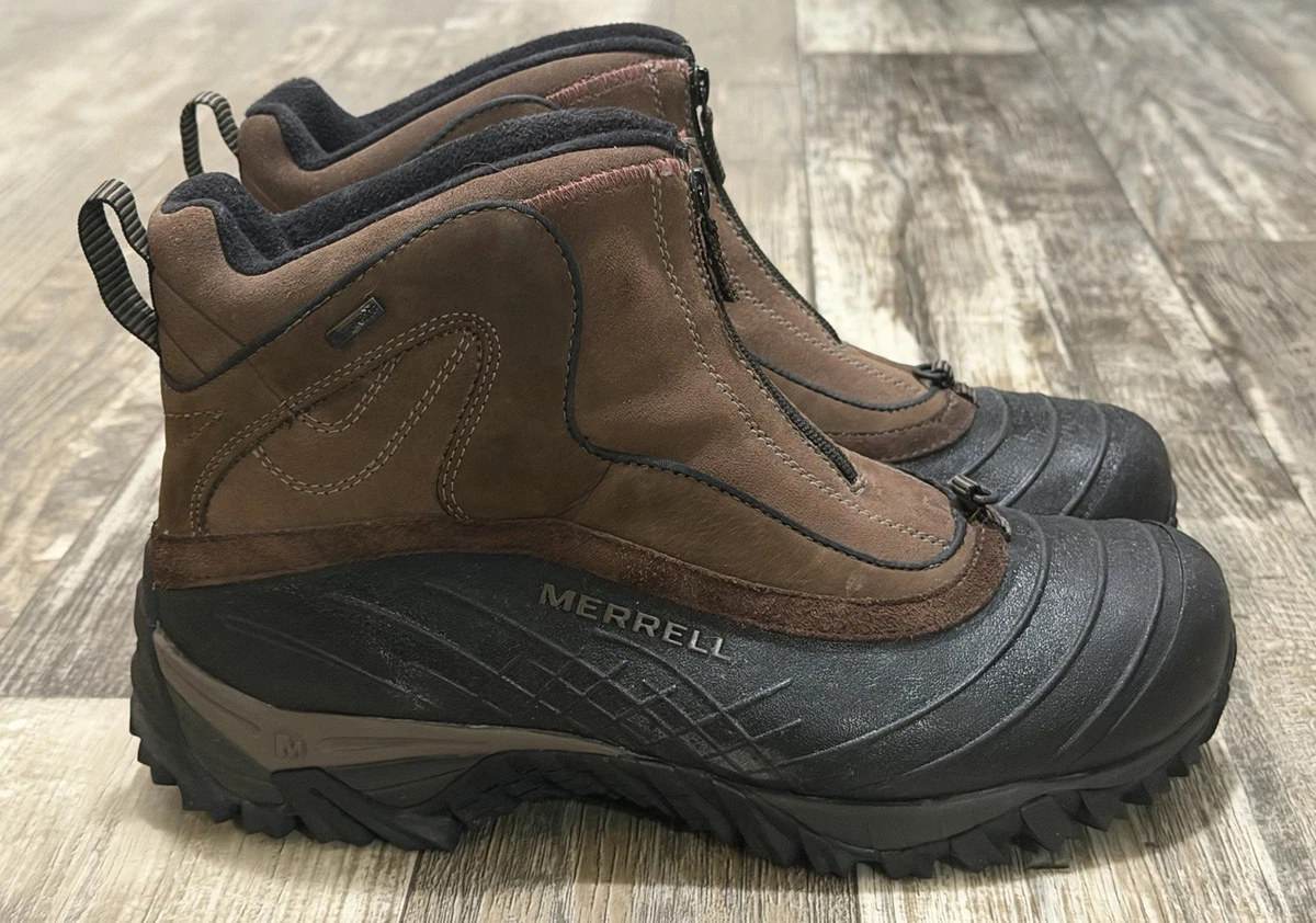 merrell isotherm mens size 11.5 shoes brown suede waterproof snow boots Mens-Thermo-Snow-Grip-Mid-  main image 4