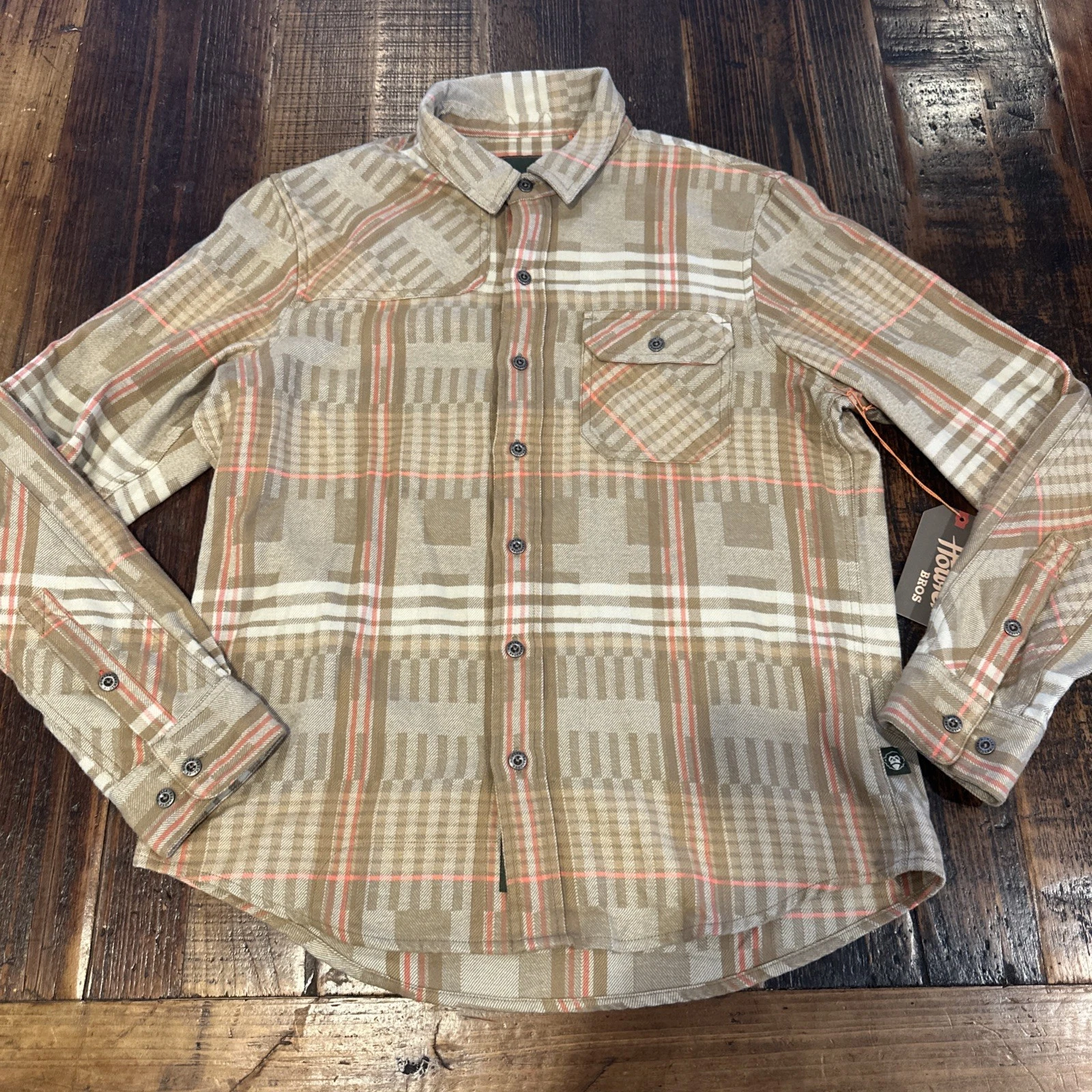 Howler Bros Harker's Flannel Shirt Men’s Sizes Brown Plaid Long Sleeve New $89