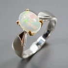 Fashion jewelry Natural Opal Ring 925 Sterling Silver Size 6.5 /R471730