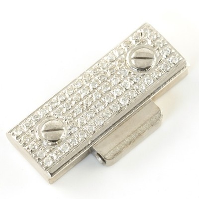 Cartier Santos Diamond & Steel 4072 & 4109 Iced Out 18.5mm Wide Watch Band Link