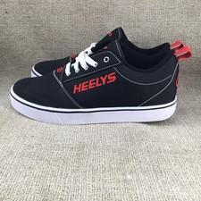 Heelys Pro 20 Shoes Mens Size 11 Black Skate Wheels Low Top Canvas Sneakers