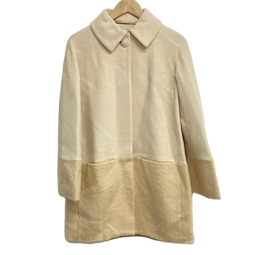 OFF WHITE Auth Sybilla Cappotto donna beige crema