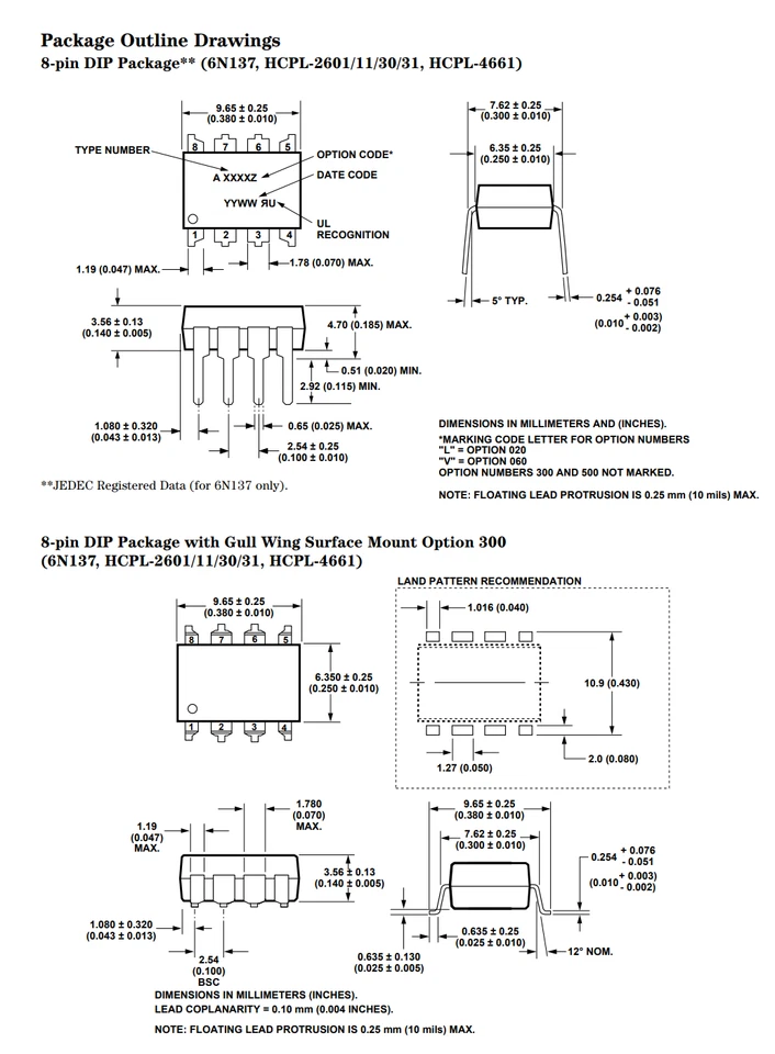 2PCS HCPL-2631 A2631 Agilent Dual Channel High CMR 10MBd Logic Gate Optocoupler - Image 2 of 4