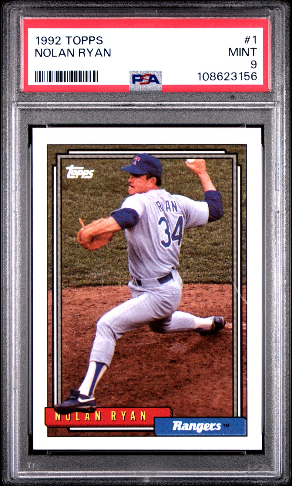 1992 TOPPS #1 NOLAN RYAN PSA 9