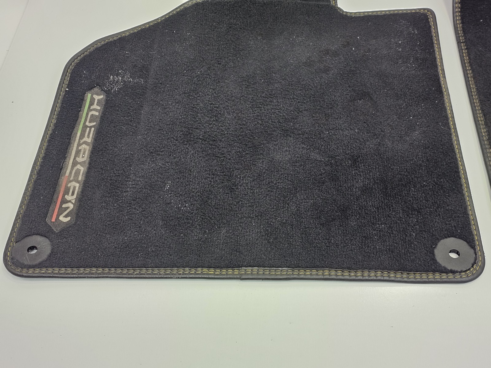 2015-2022 Lamborghini Huracan Black w/ Yellow Stitching Floor Carpet Mat Set OEM