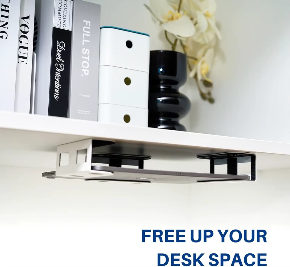 Supporto per Laptop Sotto La Scrivania, Supporto per Mensola Da Scrivania in Met - Immagine 2 di 4