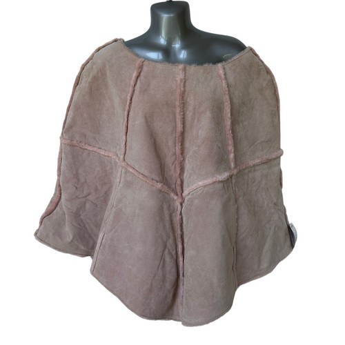 Vintage Wilsons Leder Maxima Poncho Rosa Wildleder Lederimitat Damen L/XL - Bild 12 von 12