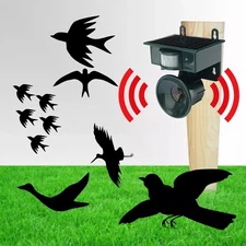 Solar Power Animal Repeller Ultrasonic Outdoor Garden Pest Cat Mice Deer Sensor