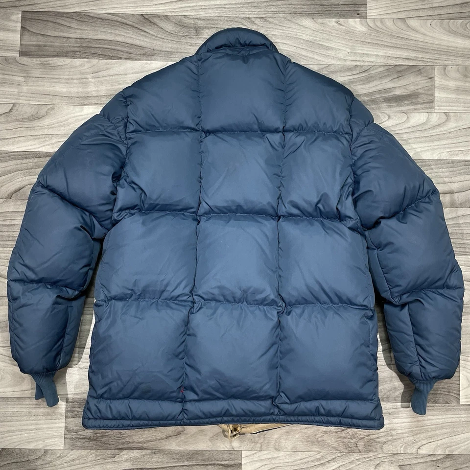 Abrigo Chaqueta Acolchada Acolchada Bauer De Colección Años 50 60 Para Hombre M Azul Garra Cremallera Abrigo Foto 2 de 4